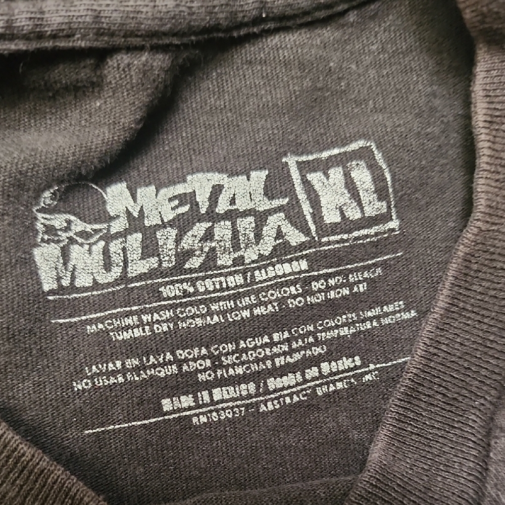 Metal Mulisha Thrashed Grunge Black Short Sleeve Tee - Picture 6 of 6
